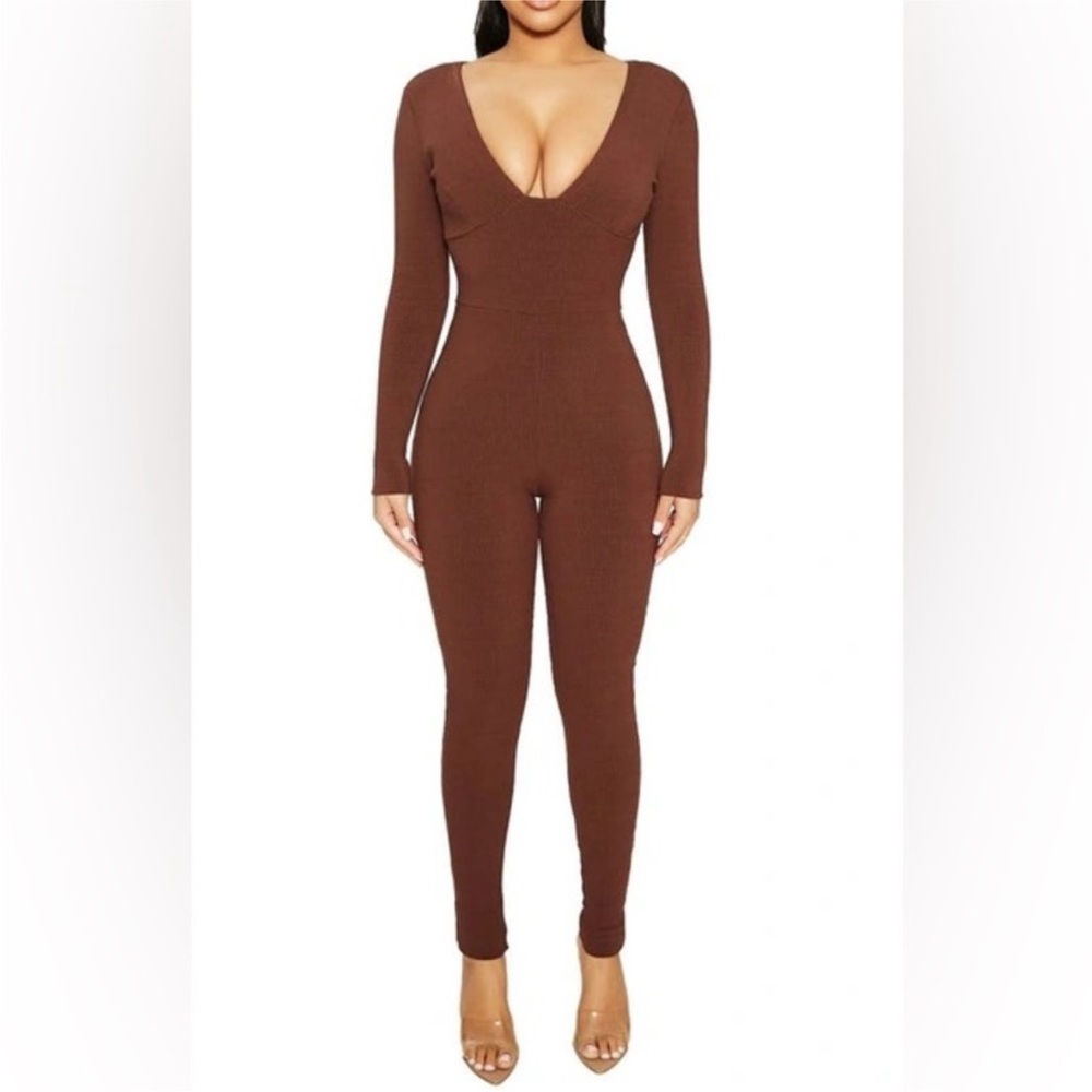 NAKED WARDROBE Snatched AF Princess Cut Bustier Jumpsuit